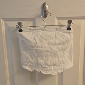 White Strapless Corset Top